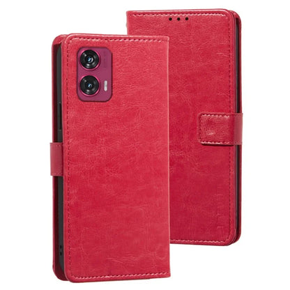 IDEWEI For Motorola Edge 50 Fusion 5G Case Wallet Crazy Horse Texture Leather Phone Cover
