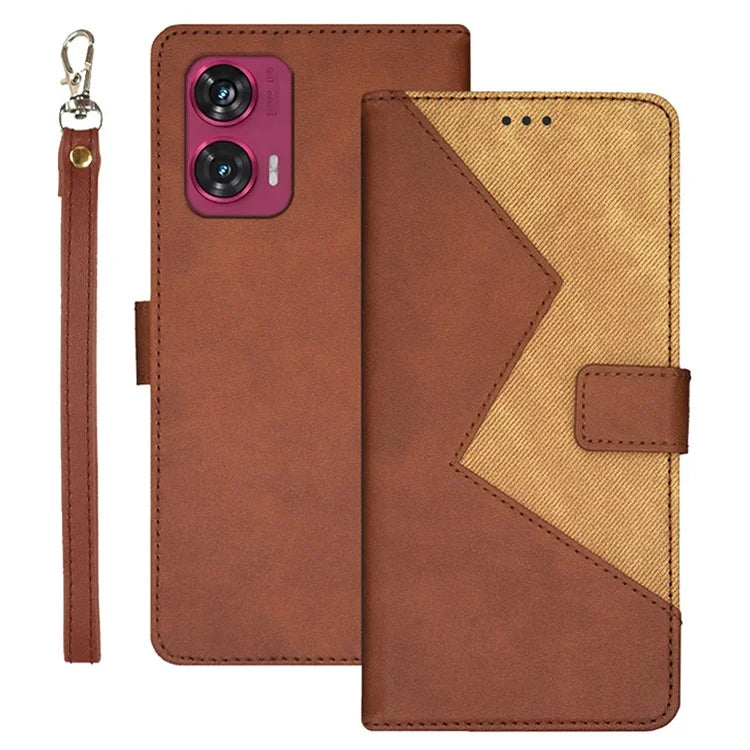 IDEWEI For Motorola Edge 50 Fusion 5G Case with 3 Card Slots PU Leather Phone Cover