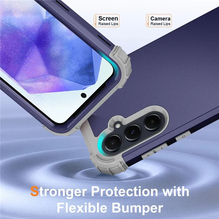 L-Style For Samsung Galaxy A55 5G Case Anti-Scratch PC + Silicone Phone Cover