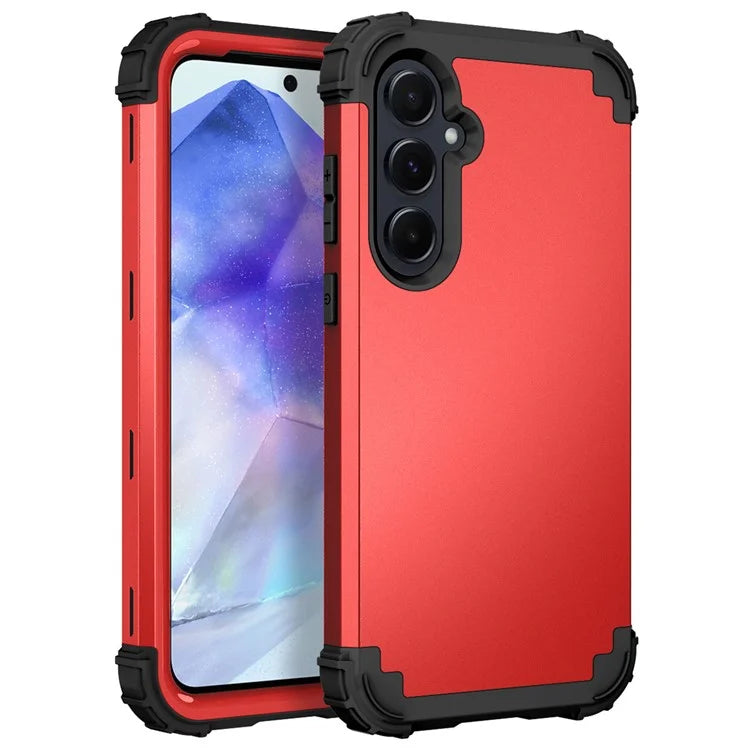 L-Style For Samsung Galaxy A55 5G Case Anti-Scratch PC + Silicone Phone Cover