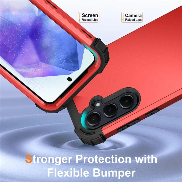 L-Style For Samsung Galaxy A55 5G Case Anti-Scratch PC + Silicone Phone Cover