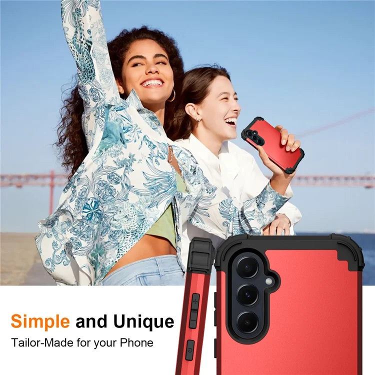 L-Style For Samsung Galaxy A55 5G Case Anti-Scratch PC + Silicone Phone Cover