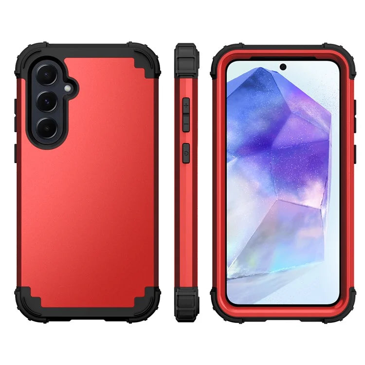 L-Style For Samsung Galaxy A55 5G Case Anti-Scratch PC + Silicone Phone Cover