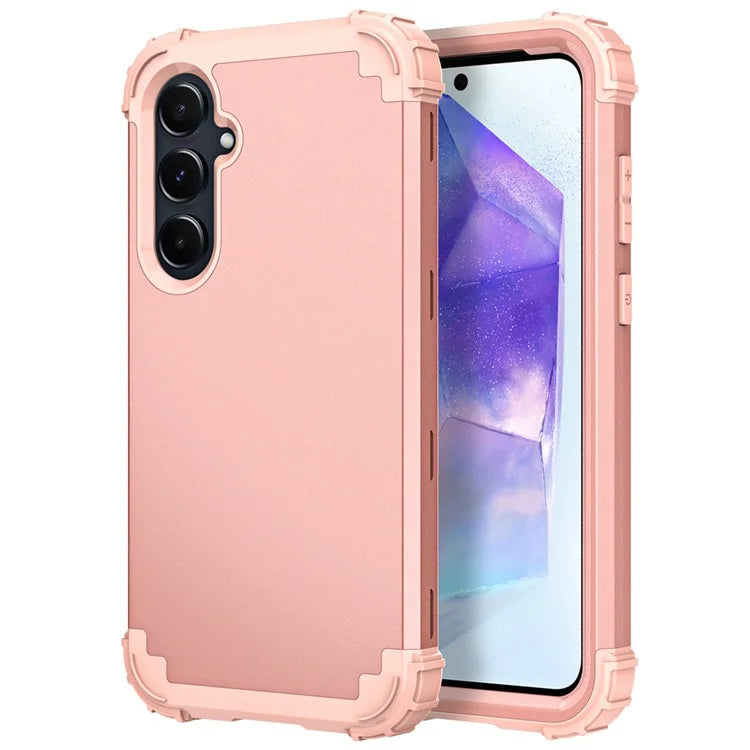 L-Style For Samsung Galaxy A55 5G Case Anti-Scratch PC + Silicone Phone Cover