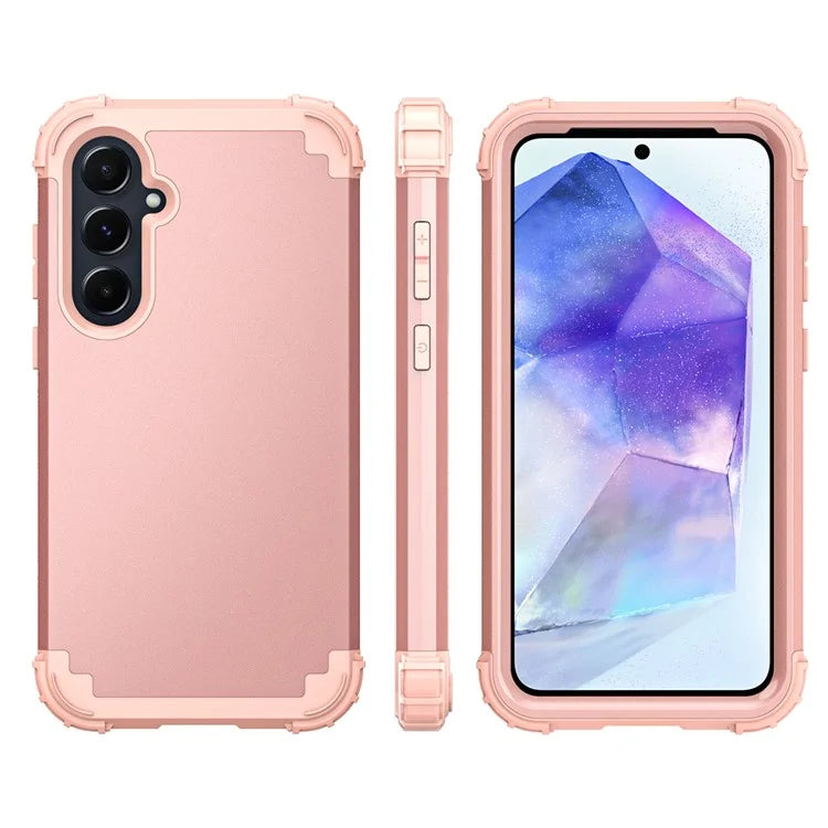 L-Style For Samsung Galaxy A55 5G Case Anti-Scratch PC + Silicone Phone Cover