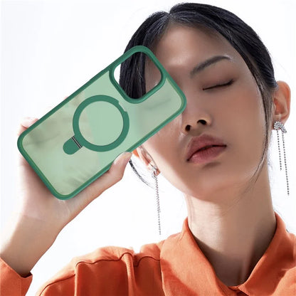 For iPhone 14 Pro Magnetic Case PC+TPU Phone Case with Camera Lens Protector Set