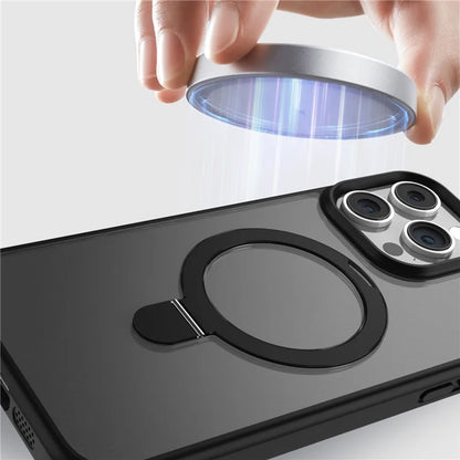 For iPhone 14 Pro Magnetic Case PC+TPU Phone Case with Camera Lens Protector Set