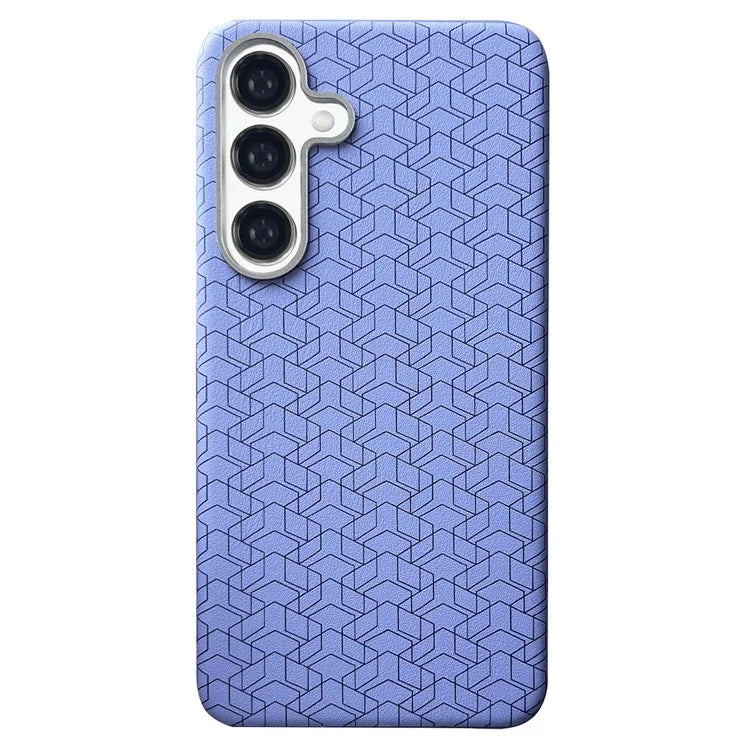 For Samsung Galaxy S24+ Case Leather+TPU Thin Stylish Geometric Cover
