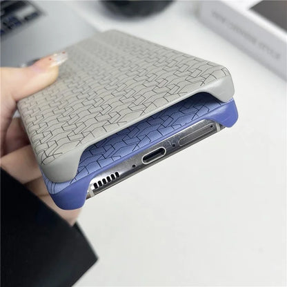 For Samsung Galaxy S24+ Case Leather+TPU Thin Stylish Geometric Cover