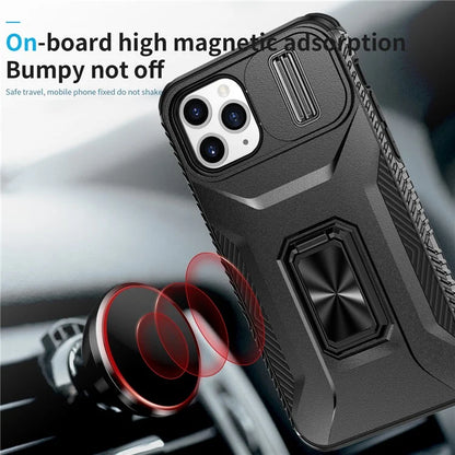 For iPhone 11 Pro Case PC+TPU Phone Cover Sliding Camshield Holder