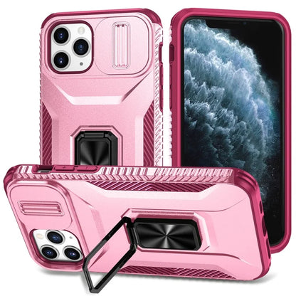 For iPhone 11 Pro Case PC+TPU Phone Cover Sliding Camshield Holder