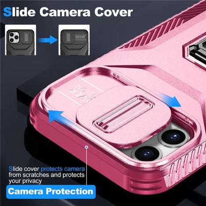 For iPhone 11 Pro Case PC+TPU Phone Cover Sliding Camshield Holder