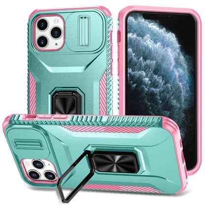 For iPhone 11 Pro Case PC+TPU Phone Cover Sliding Camshield Holder