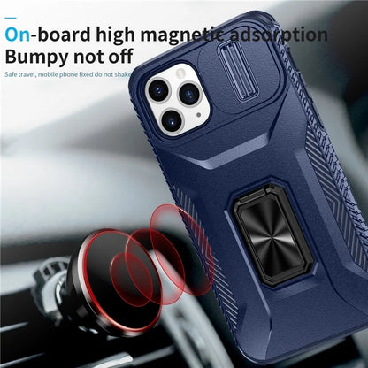 For iPhone 11 Pro Case PC+TPU Phone Cover Sliding Camshield Holder