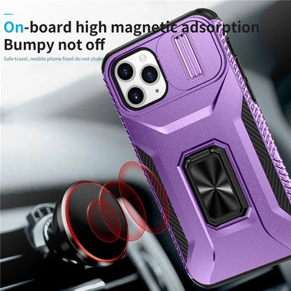 For iPhone 11 Pro Case PC+TPU Phone Cover Sliding Camshield Holder