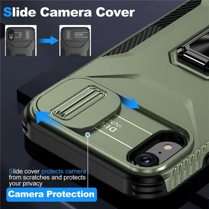 For iPhone XR Case TPU+PC Ring Kickstand Phone Cover Support Magnetic Car Mount