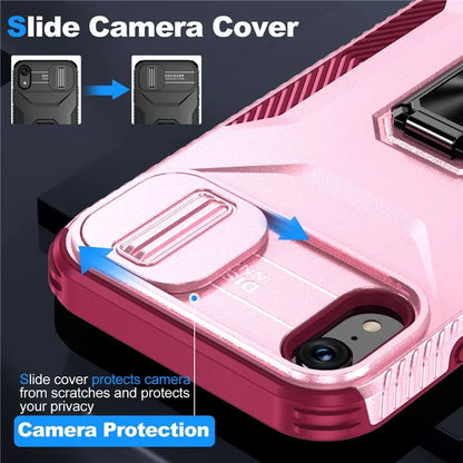 For iPhone XR Case TPU+PC Ring Kickstand Phone Cover Support Magnetic Car Mount