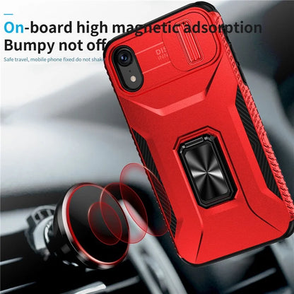 For iPhone XR Case TPU+PC Ring Kickstand Phone Cover Support Magnetic Car Mount