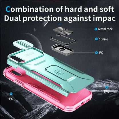For iPhone XR Case TPU+PC Ring Kickstand Phone Cover Support Magnetic Car Mount