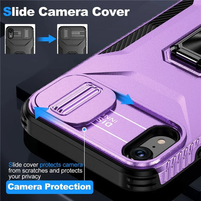 For iPhone XR Case TPU+PC Ring Kickstand Phone Cover Support Magnetic Car Mount