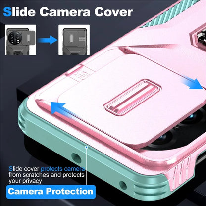 For OnePlus 11 5G Case TPU+PC Ring Kickstand Lens Lid Phone Cover