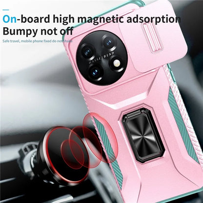 For OnePlus 11 5G Case TPU+PC Ring Kickstand Lens Lid Phone Cover