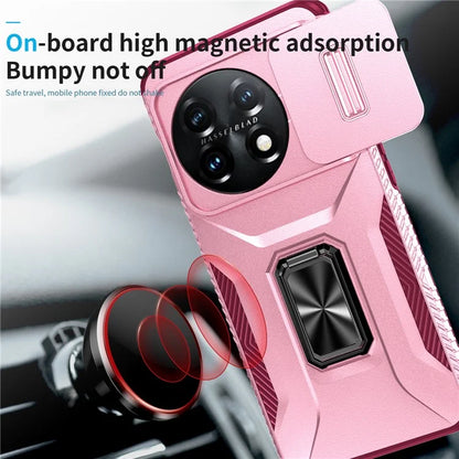 For OnePlus 11 5G Case TPU+PC Ring Kickstand Lens Lid Phone Cover