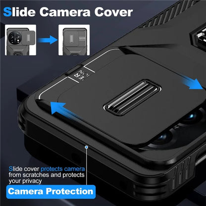For OnePlus 11 5G Case TPU+PC Ring Kickstand Lens Lid Phone Cover