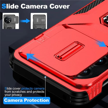 For OnePlus 11 5G Case TPU+PC Ring Kickstand Lens Lid Phone Cover