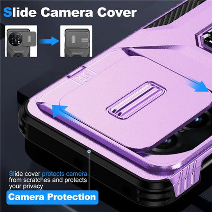 For OnePlus 11 5G Case TPU+PC Ring Kickstand Lens Lid Phone Cover
