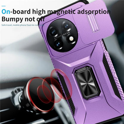 For OnePlus 11 5G Case TPU+PC Ring Kickstand Lens Lid Phone Cover