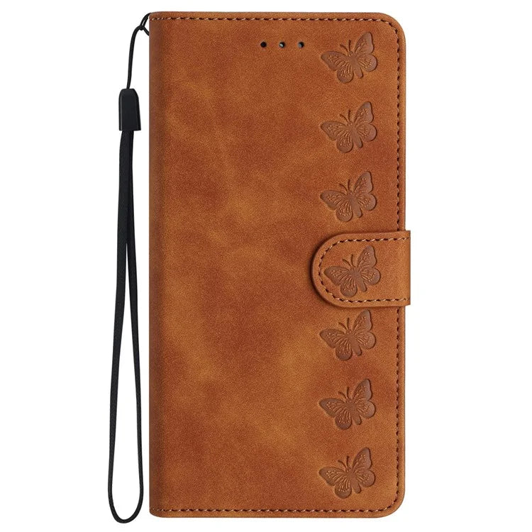 For Google Pixel 8a Case Anti-Scratch Phone Shell Imprinted Leather Wallet Stand Cover