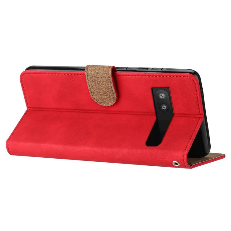 For Google Pixel 8a Case Anti-Scratch Phone Shell Imprinted Leather Wallet Stand Cover