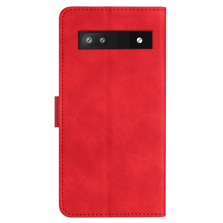 For Google Pixel 8a Case Anti-Scratch Phone Shell Imprinted Leather Wallet Stand Cover