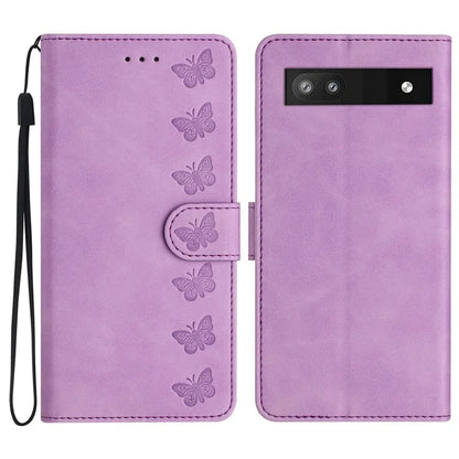 For Google Pixel 8a Case Anti-Scratch Phone Shell Imprinted Leather Wallet Stand Cover
