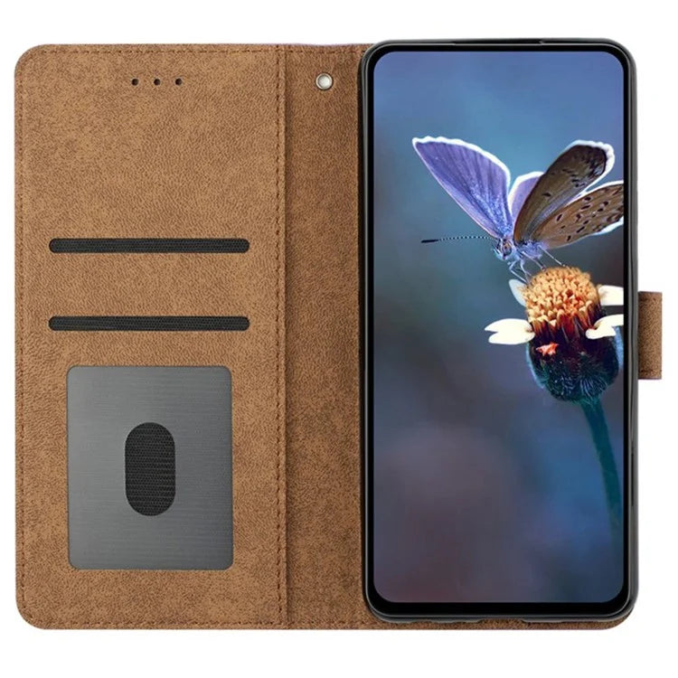 For Google Pixel 8a Case Anti-Scratch Phone Shell Imprinted Leather Wallet Stand Cover