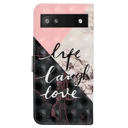 For Google Pixel 8a Mobile Phone Case 3D Pattern Printing Leather Cover