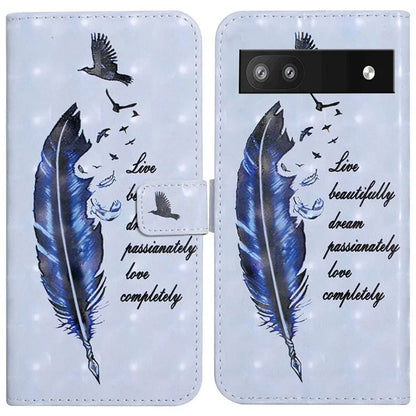 For Google Pixel 8a Mobile Phone Case 3D Pattern Printing Leather Cover