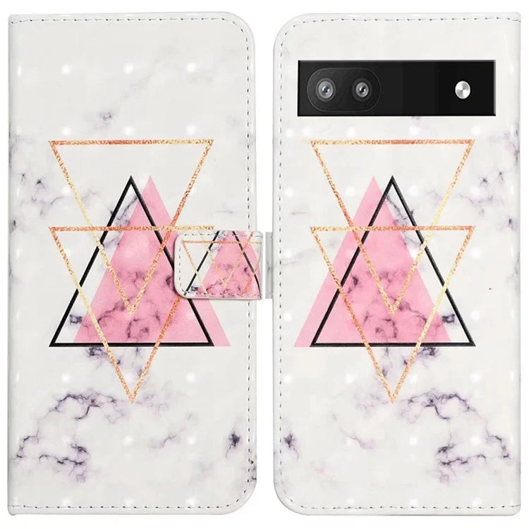 For Google Pixel 8a Mobile Phone Case 3D Pattern Printing Leather Cover