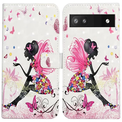 For Google Pixel 8a Mobile Phone Case 3D Pattern Printing Leather Cover