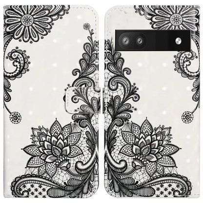 For Google Pixel 8a Mobile Phone Case 3D Pattern Printing Leather Cover
