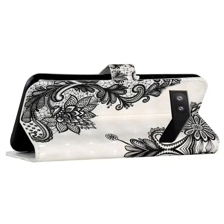 For Google Pixel 8a Mobile Phone Case 3D Pattern Printing Leather Cover