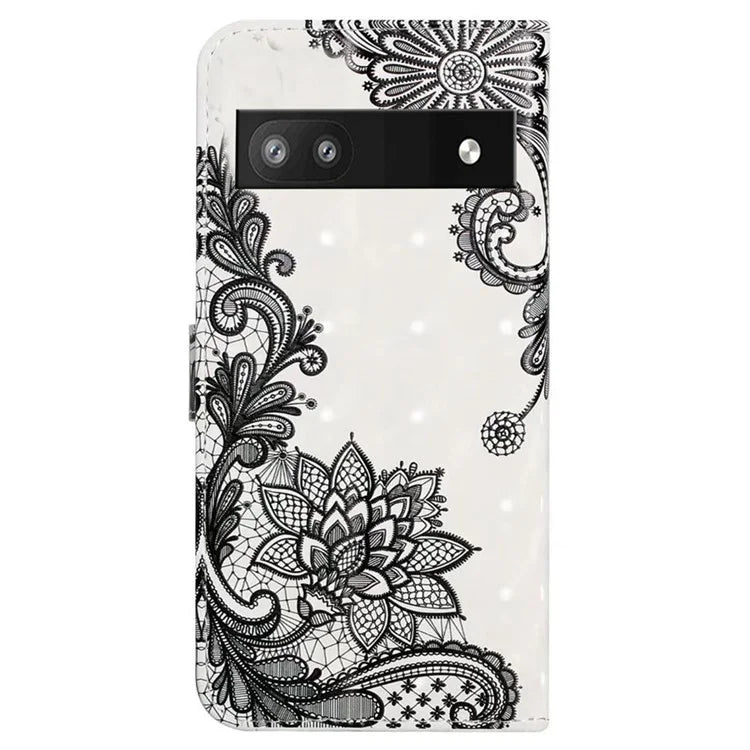 For Google Pixel 8a Mobile Phone Case 3D Pattern Printing Leather Cover