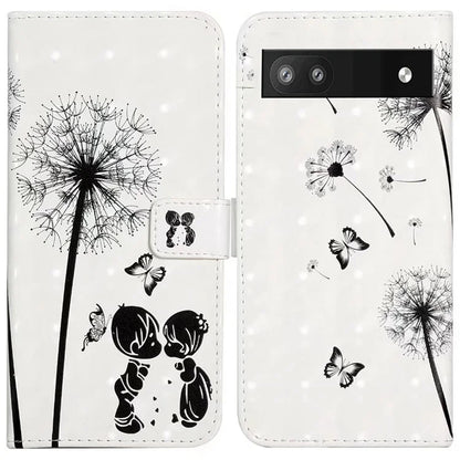 For Google Pixel 8a Mobile Phone Case 3D Pattern Printing Leather Cover