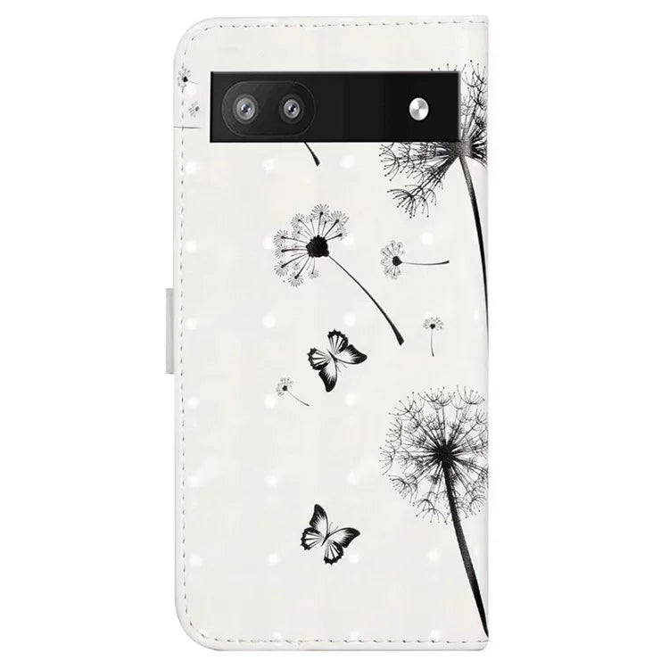 For Google Pixel 8a Mobile Phone Case 3D Pattern Printing Leather Cover