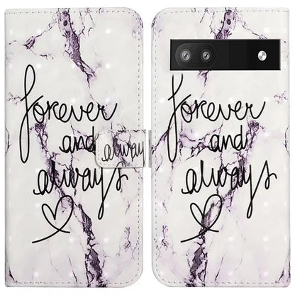 For Google Pixel 8a Mobile Phone Case 3D Pattern Printing Leather Cover