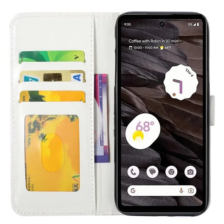 For Google Pixel 8a Mobile Phone Case 3D Pattern Printing Leather Cover