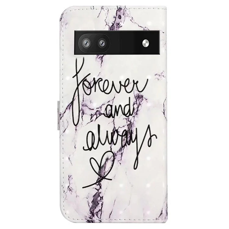 For Google Pixel 8a Mobile Phone Case 3D Pattern Printing Leather Cover