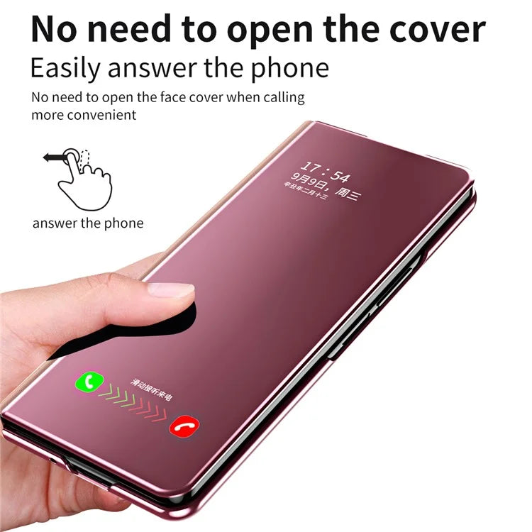 For Samsung Galaxy Z Fold6 5G Case Electroplating View Window Stand Leather Phone Cover