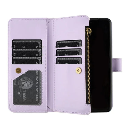 BINFEN COLOR For Samsung Galaxy Z Fold6 5G Case Zipper PU Leather Wallet Phone Cover